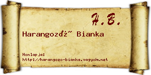 Harangozó Bianka névjegykártya
